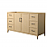 60" Transitional Single Vanity Base in White Oak, 7 Top Options with 2 Hardware Option