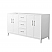 60" Transitional Double Vanity Base in White, 7 Top Options with 2 Hardware Option