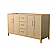  60" Transitional Double Vanity Base in White Oak, 7 Top Options with 2 Hardware Option