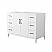  48" Transitional Single Vanity Base in White, 7 Top Options with 2 Hardware Option