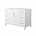  48" Transitional Single Vanity Base in White, 7 Top Options with 2 Hardware Option