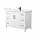 48" Transitional Single Vanity Base in White, 7 Top Options with 2 Hardware Option