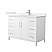  48" Transitional Single Vanity Base in White, 7 Top Options with 2 Hardware Option