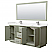 72" Transitional Double Vanity Base in Light Green, 3 Top Options, with 3 Hardware Options and Mirror Option