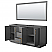 72" Transitional Double Vanity Base in Dark Grey, 3 Top Option, with 3 Hardware Options and Mirror Option