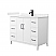 42" Transitional Single Vanity Base in White, 7 Top Options with 2 Hardware Option