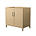 36" Transitional Single Vanity Base in White Oak, 7 Top Options with 2 Hardware Option