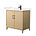 36" Transitional Single Vanity Base in White Oak, 7 Top Options with 2 Hardware Option