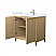 36" Transitional Single Vanity Base in White Oak, 7 Top Options with 2 Hardware Option