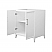 30" Transitional Single Vanity Base in White, 7 Top Options with 2 Hardware Option