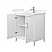30" Transitional Single Vanity Base in White, 7 Top Options with 2 Hardware Option