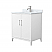 30" Transitional Single Vanity Base in White, 7 Top Options with 2 Hardware Option