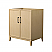 30" Transitional Single Vanity Base in White Oak, 7 Top Options with 2 Hardware Option