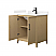 30" Transitional Single Vanity Base in White Oak, 7 Top Options with 2 Hardware Option