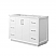 48" Transitional Single Vanity Base in White, 3 Top Options, with 3 Hardware Options and Mirror Option