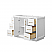 48" Transitional Single Vanity Base in White, 3 Top Options, with 3 Hardware Options and Mirror Option