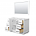 48" Transitional Single Vanity Base in White, 3 Top Options, with 3 Hardware Options and Mirror Option