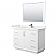 48" Transitional Single Vanity Base in White, 3 Top Options, with 3 Hardware Options and Mirror Option