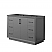 48" Transitional Single Vanity Base in Dark Grey, 3 Top Options, with 3 Hardware Options and Mirror Option