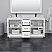 66" Transitional Double Vanity Base in White, 3 Top Option, with 3 Hardware Options and Mirror Option
