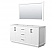 66" Transitional Double Vanity Base in White, 3 Top Option, with 3 Hardware Options and Mirror Option
