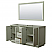 66" Transitional Double Vanity Base in Light Green, 3 Top Option, with 3 Hardware Options and Mirror Option