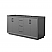 66" Transitional Double Vanity Base in Dark Grey, 3 Top Option, with 3 Hardware Options and Mirror Option