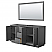 66" Transitional Double Vanity Base in Dark Grey, 3 Top Option, with 3 Hardware Options and Mirror Option