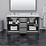66" Transitional Double Vanity Base in Dark Grey, 3 Top Option, with 3 Hardware Options and Mirror Option