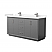 66" Transitional Double Vanity Base in Dark Grey, 3 Top Option, with 3 Hardware Options and Mirror Option