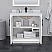 36" Transitional Single Vanity Base in White, 3 Top Option, with 3 Hardware Options and Mirror Option