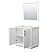 36" Transitional Single Vanity Base in White, 3 Top Option, with 3 Hardware Options and Mirror Option