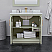36" Transitional Single Vanity Base in Light Green, 3 Top Option with 3 Hardware Options and Mirror Option