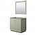 36" Transitional Single Vanity Base in Light Green, 3 Top Option with 3 Hardware Options and Mirror Option