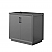 36" Transitional Single Vanity Base in Dark Grey, 3 Top Option with 3 Hardware Options and Mirror Option