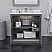 36" Transitional Single Vanity Base in Dark Grey, 3 Top Option with 3 Hardware Options and Mirror Option