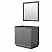 36" Transitional Single Vanity Base in Dark Grey, 3 Top Option with 3 Hardware Options and Mirror Option