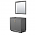 36" Transitional Single Vanity Base in Dark Grey, 3 Top Option with 3 Hardware Options and Mirror Option