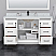 60" Transitional Single Vanity Base in White, 3 Top Option, with 3 Hardware Options and Mirror Option