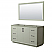 60" Transitional Single Vanity Base in Light Green, 3 Top Option, with 3 Hardware Options and Mirror Option