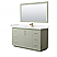 60" Transitional Single Vanity Base in Light Green, 3 Top Option, with 3 Hardware Options and Mirror Option