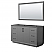 60" Transitional Single Vanity Base in Dark Grey, 3 Top Option, with 3 Hardware Options and Mirror Option