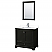 36" Single Bathroom Vanity in Dark Espresso, Polished Chrome Trim with Countertop Options, with Mirror, and Medicine Cabinet Option