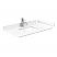 White Cultured Marble Countertop, Undermount Square Sink (1-Hole)