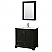 36" Single Bathroom Vanity in Dark Espresso, Polished Chrome Trim with Countertop Options, with Mirror, and Medicine Cabinet Option
