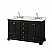 60" Double Bathroom Vanity in Dark Espresso, Polished Chrome Trim with Countertop Options, with Mirror, and Medicine Cabinet Option