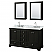 60" Double Bathroom Vanity in Dark Espresso, Polished Chrome Trim with Countertop Options, with Mirror, and Medicine Cabinet Option
