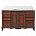 60" Traditional Single Sink Bathroom Vanity Antique Brown with White Quartz Top, Backsplash Option and Mirror Option