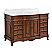 60" Traditional Single Sink Bathroom Vanity Antique Brown with White Quartz Top, Backsplash Option and Mirror Option