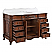 60" Traditional Single Sink Bathroom Vanity Antique Brown with White Quartz Top, Backsplash Option and Mirror Option